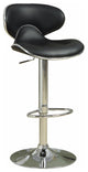 Benzara BM69369 Modern Scooped Swivel Adjustable Bar Stool, White, Set of 2