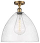 Innovations 516-1C-BB-GBD-164-LED 1 Light Semi-Flush Mount, Brushed Brass