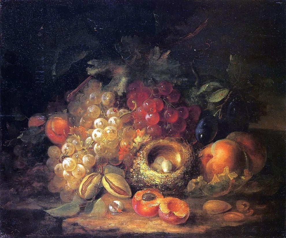 George Forster Still Life With Grapes and Peaches Wall Decal