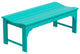 WestinTrends Plastic Picnic Bench Outdoor Dining Patio Lounge Garden Bench, Turquoise