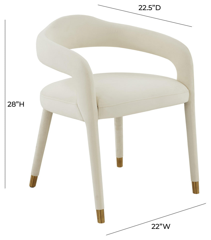 Lucia Cream Velvet Dining Chair