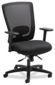 Multifunctional Office Chair, Contoured Seat With Comfortable Mesh Back, Black