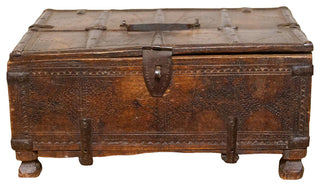 Rustic Carved Antique Cash Box