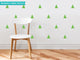 Triangle Fabric Wall Decals, Set of 32, Green