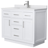 Beckett TK 42" Single Vanity,  Cultured Top, Nickel Trim
