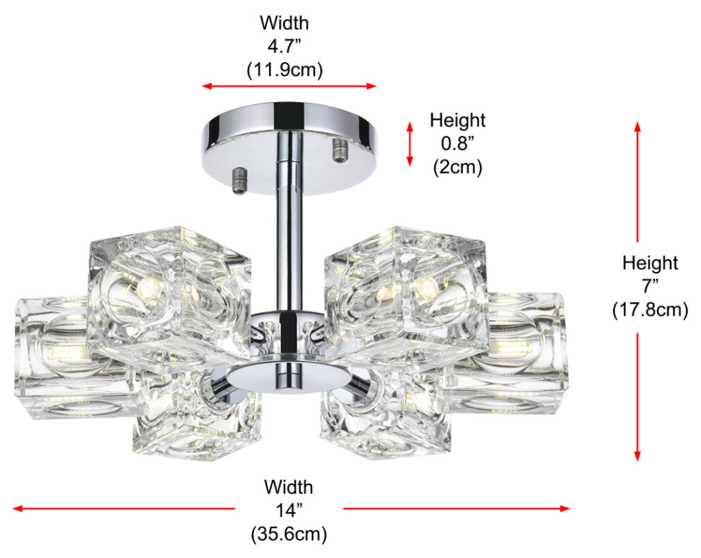 14" Flush Mount, Chrome