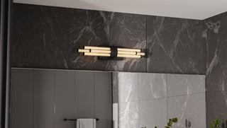 Quoizel PCTAL8624 Talbott 8 Light 24"W LED Bath Bar - Matte Black