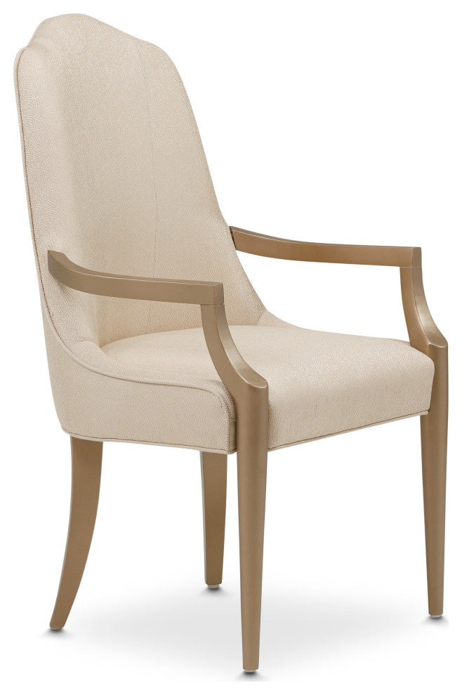 Malibu Crest Dining Arm Chair, Set of 2 - Burnished Gold