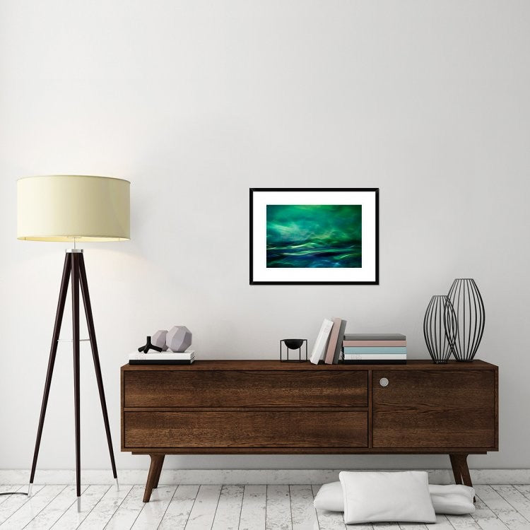"Northern Lights" Framed Digital Print by Willy Marthinussen, 30x22"