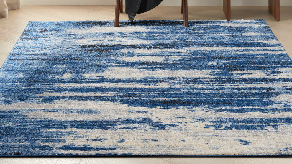 Nourison Home 5'3"x7'3" Calvin Klein River Flow Blue Gray Area Rug