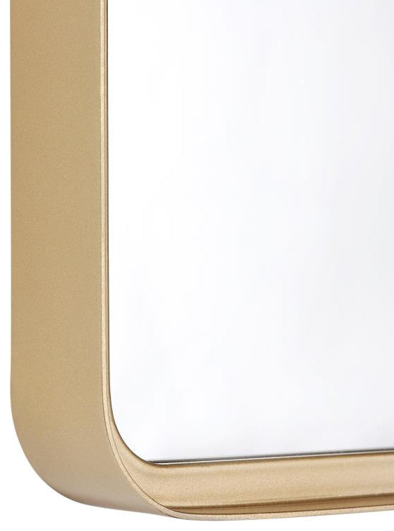 Janinne Decorative Wall Mirror, Matte Gold, 20"x30"