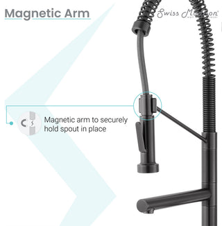 Nouvet Single Handle, Pull-Down Kitchen Faucet With Pot Filler, Gunmetal Grey