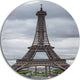 Grayscale Eiffel Tower, Cityscape Photography Round Wall Art, 36"