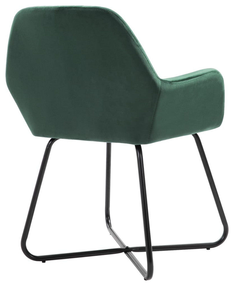 vidaXL Dining Chairs 2 pcs Green Velvet
