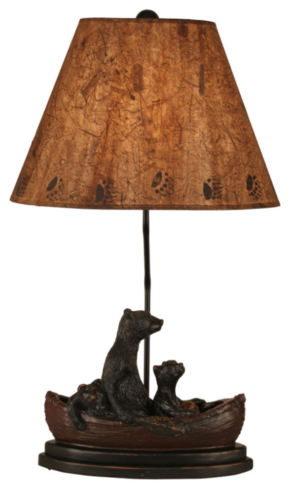 Riverwood Bear Family, Canoe Table Lamp
