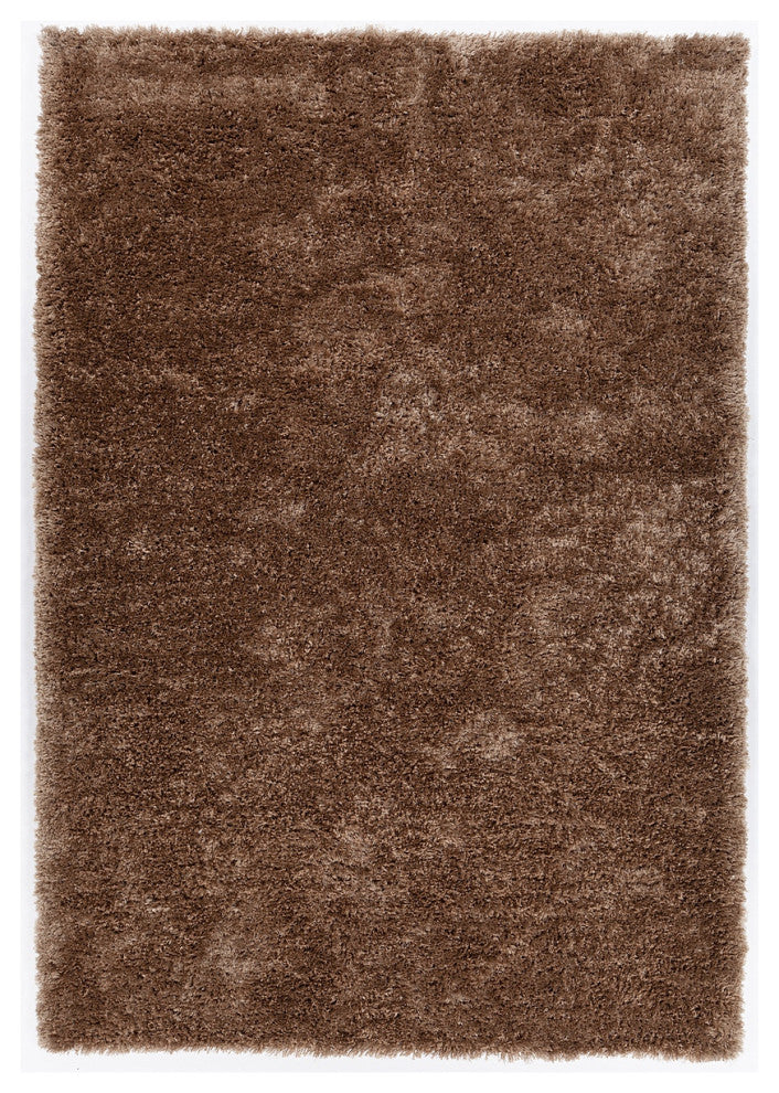 Sofie Handwoven Contemporary Shag Rug, Brown, Rectangular 9'x13'