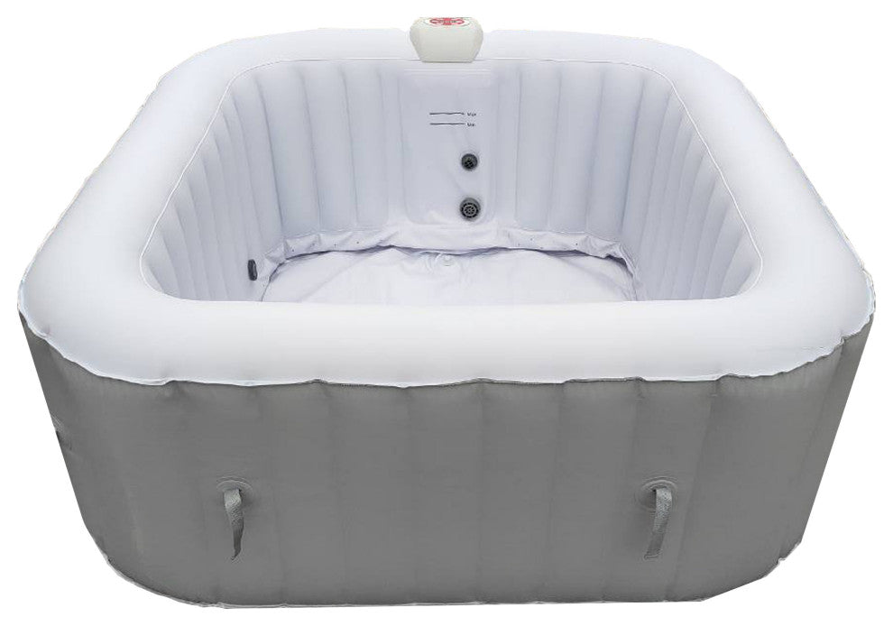 Square 4 person 160 gallon White inside and Grey outside