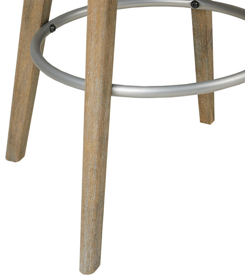 Madison Park Pearce Swivel Upholstered Counter Stool, Teal, 30" Bar Stool