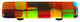 Art Glass Rectangle Mosaic Pull, Black Post, Mosaic Multiple Color