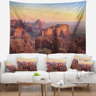 Hunts Mesa Panorama Landscape Wall Tapestry, 92"x78"