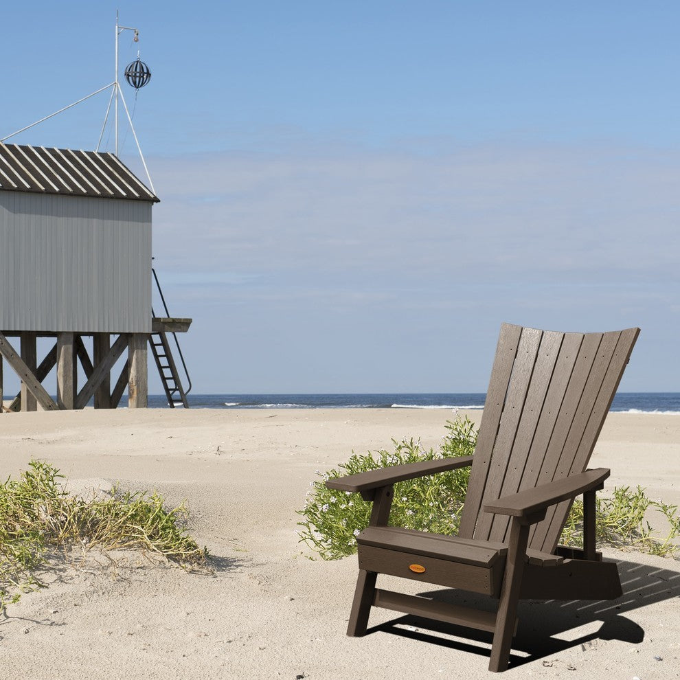 Manhattan Beach Adirondack Chair, Weathered Acorn
