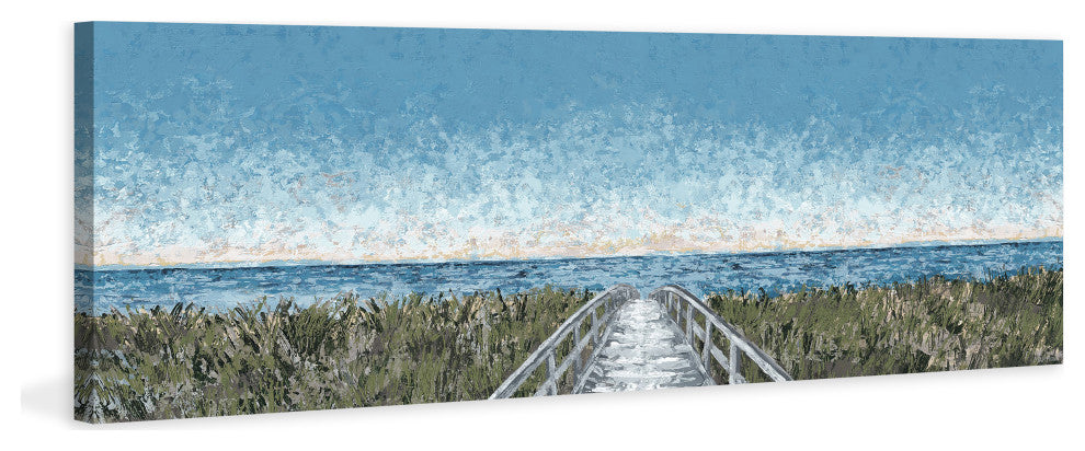 "Vacation Mode" Painting Print on Wrapped Canvas, 60x20