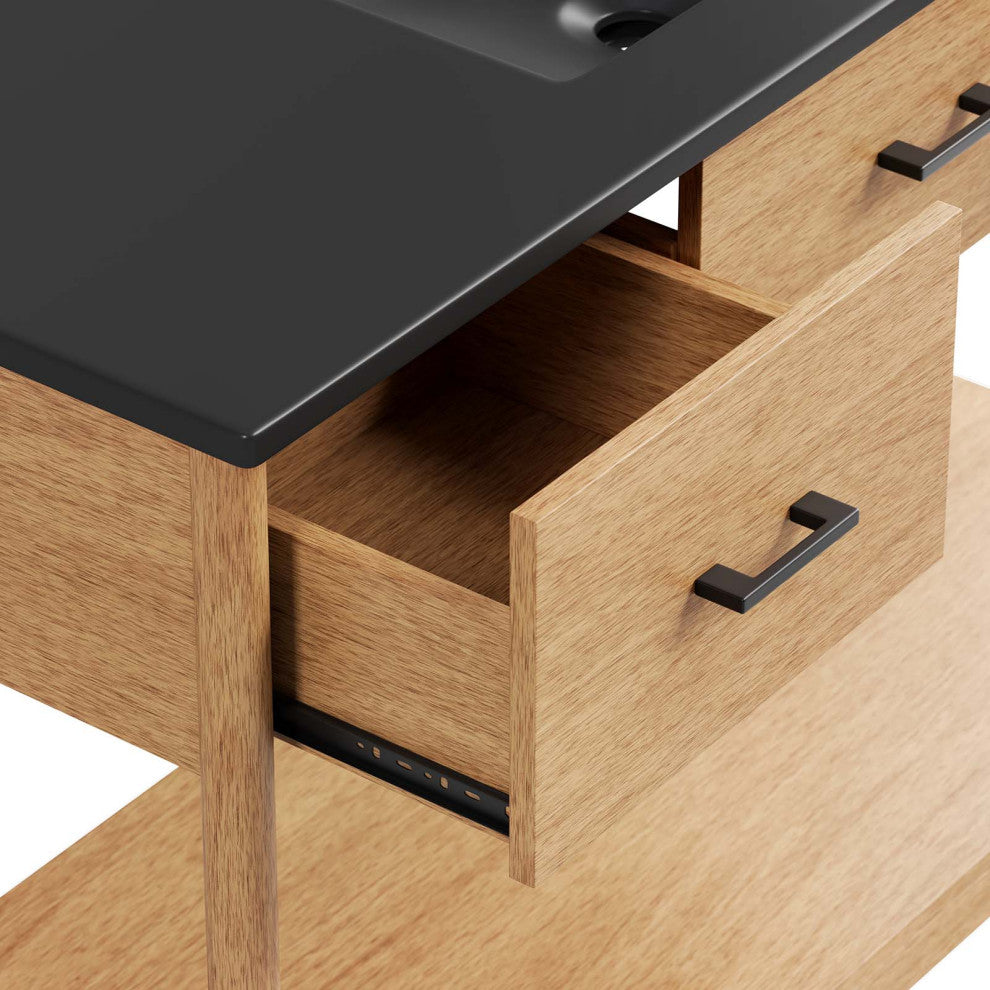 Zaire 48" Single Sink Bathroom Vanity - Natural Black