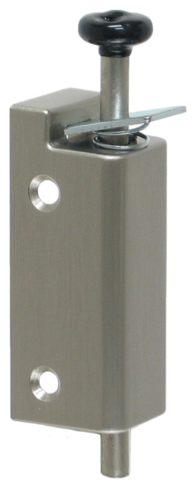 FPL Sliding Door Lock Security Foot Bolt, Satin Nickel