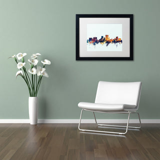 Michael Tompsett 'El Paso Texas Skyline Blue' Matted Framed Art, 11x14