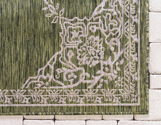 Rug Unique Loom Outdoor Traditional Green Rectangular 6' 0 x 9' 0