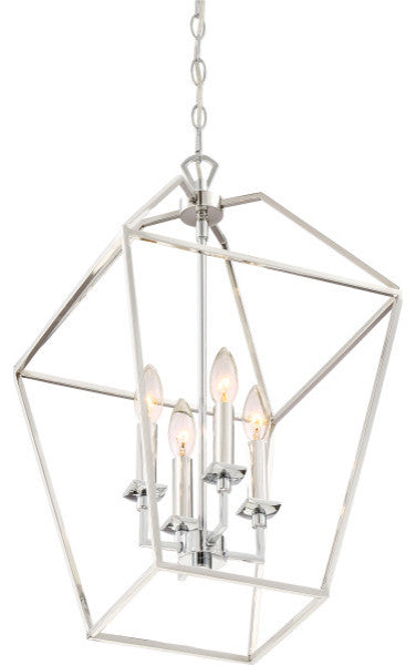 Quoizel AVY5204PN Four Light Foyer Pendant Aviary Palladian Bronze