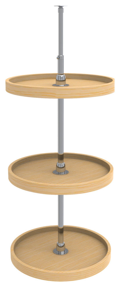 Wood Full Circle 3-Shelf Lazy Susans for 36" H Corner Wall Cabinets, 18"