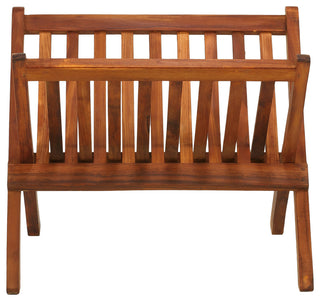 Bare Decor Avie Teak Outdoor Magazine/Towel Rack