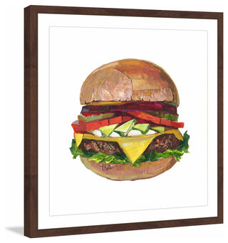 "Ultimate Burger" Framed Painting Print, 32"x32"