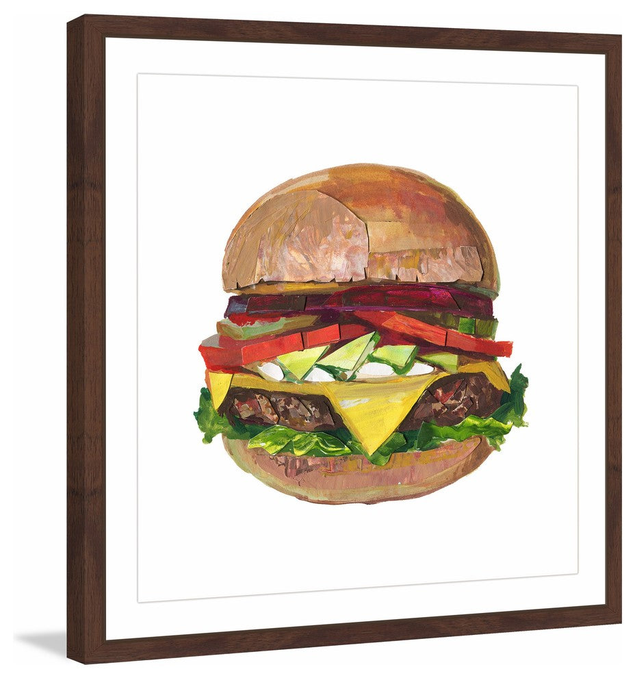 "Ultimate Burger" Framed Painting Print, 32"x32"