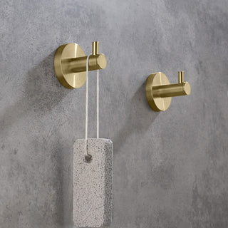 Circular 4-Piece Bathroom Hardware Set, Brushed Gold