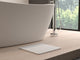 CastelloUSA Diatomite Quick-Dry Stone Bath Mat, 16"x12", Small, Natural White
