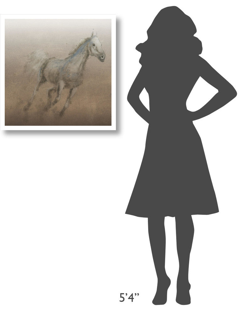 "Stallion I on Leather" Digital Paper Print by James Wiens, 26"x26"