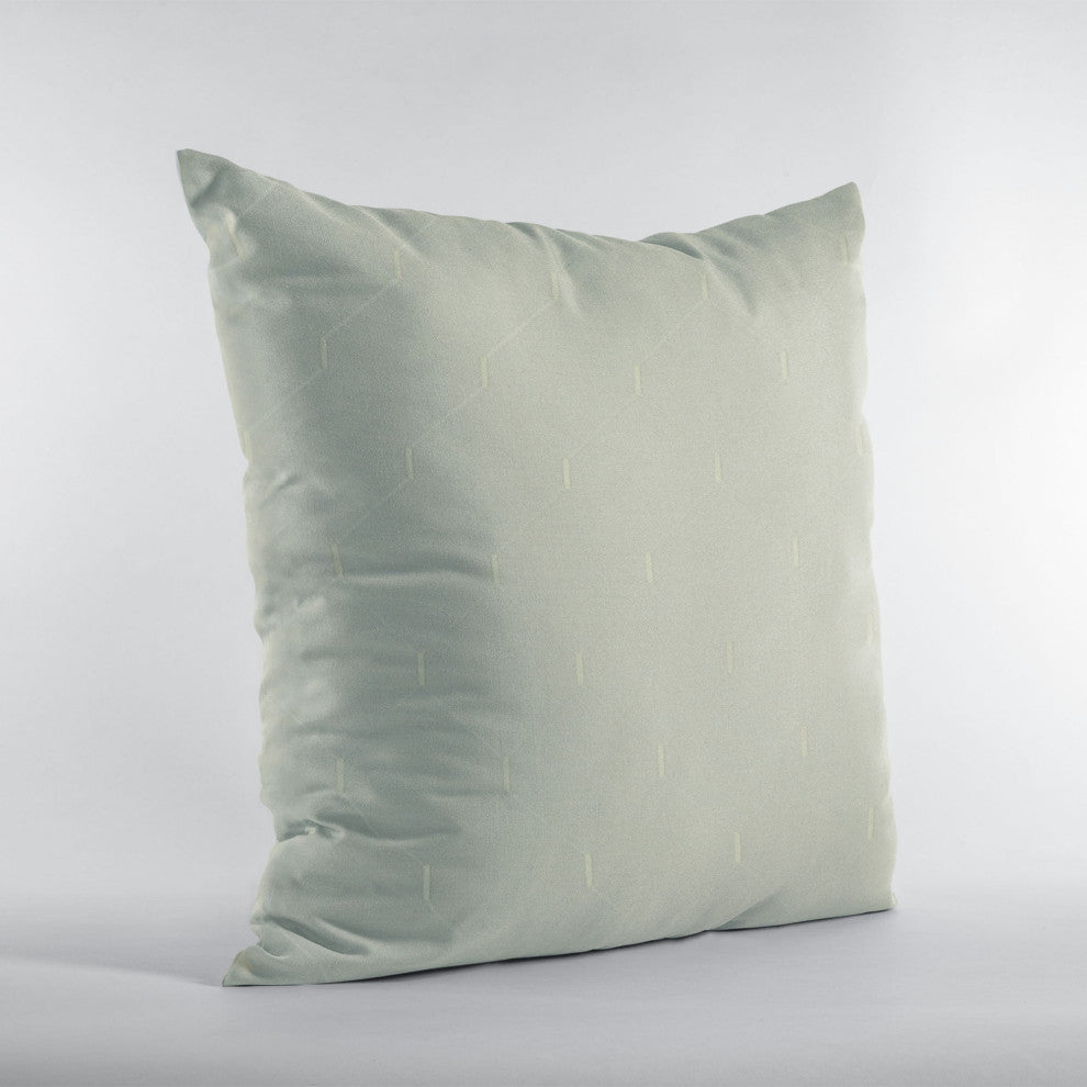White Kona Embroidery, Some Shine To This Pattern Luxury Throw Pillow, 22"x22"