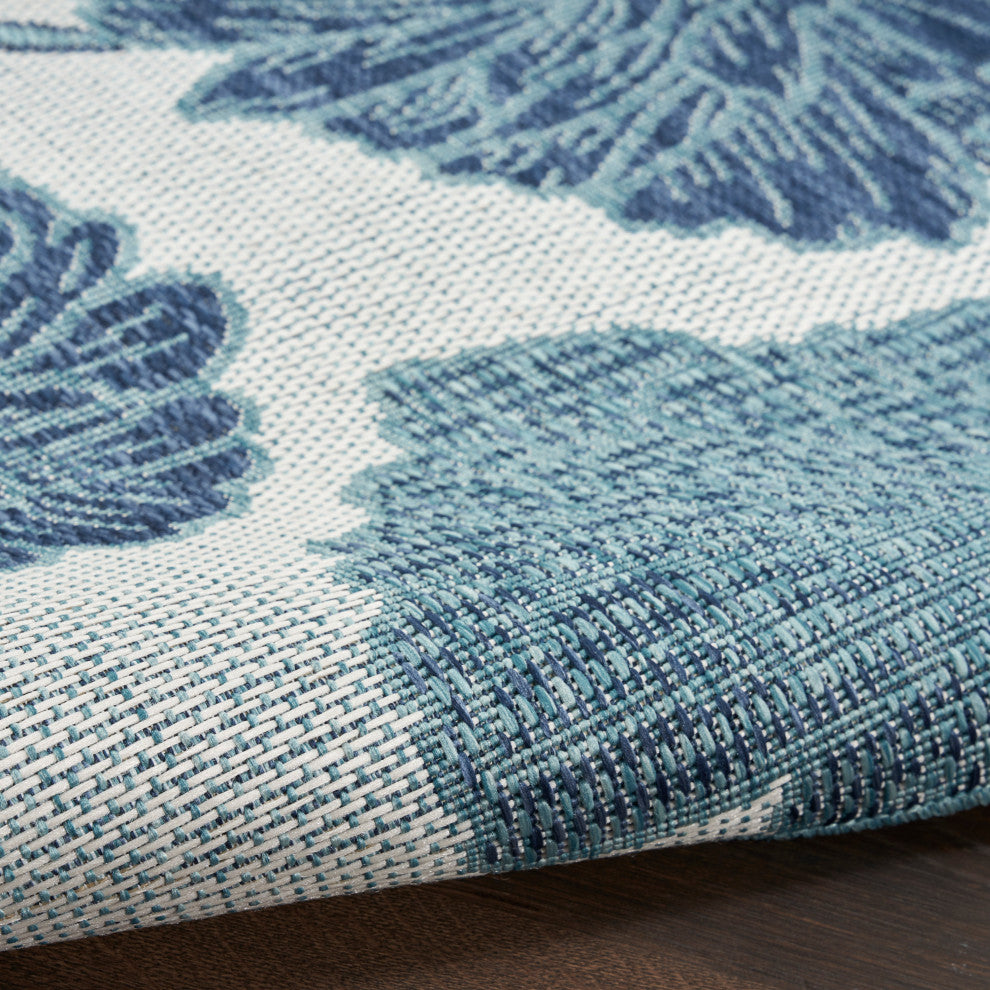 Nourison Garden Oasis 10' x 14' Blue Tropical Rug