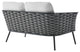 Stance Outdoor Patio Aluminum Loveseat Gray White