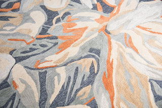 Rizzy Home Mod MO757A Blue Abstrack Floral Area Rug, Rectangular 10'x13'