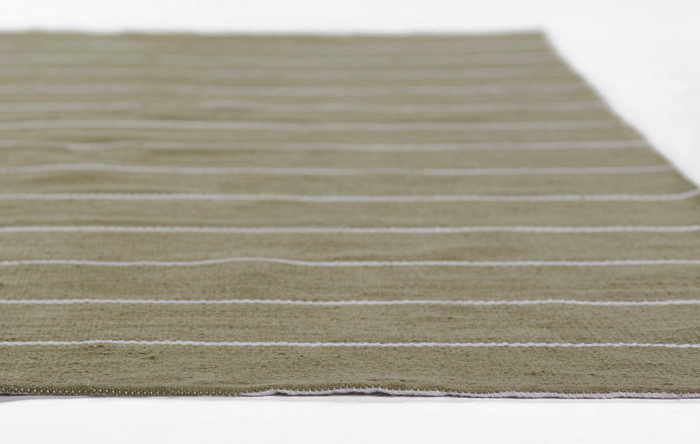 Erin Gates by Momeni River Fine Green Hand Woven PET Indoor Outdoor Rug 2' X 3'