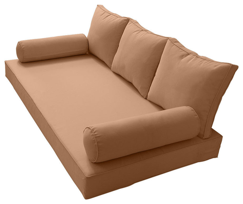 |COVER ONLY| Style 3 Crib Piped Trim Daybed Mattress Bolster Pillow Covers AD104