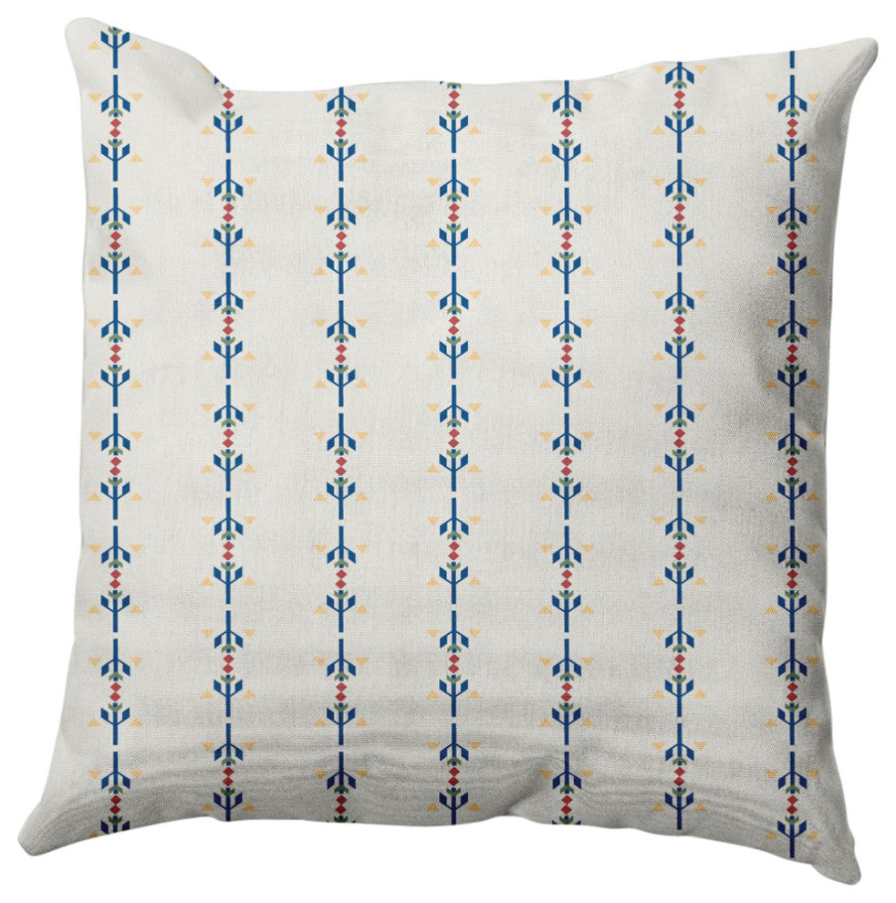 Jodhpur Stripe Decorative Throw Pillow, Dark Cobalt Blue, 16"x16"