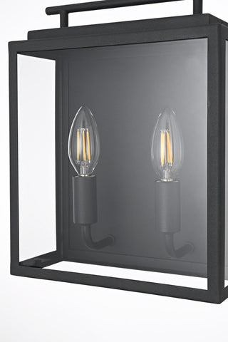 Home Living 9" Outdoor Wall Sconce, Black