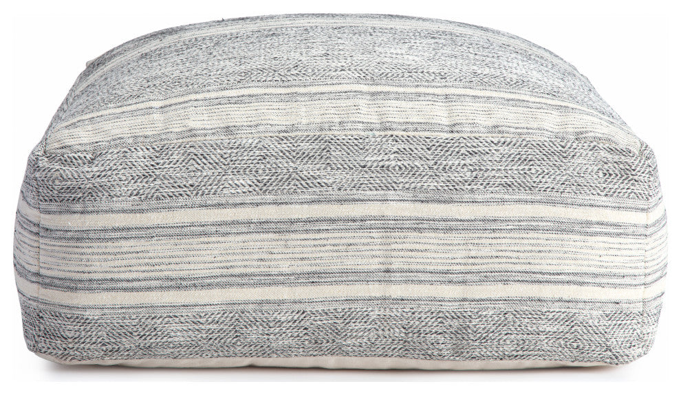 Hossegor 34" x 34" x 16" Navy Blue Ottoman