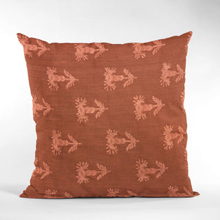 Plutus Red Growth Motif Luxury Throw Pillow, 20"x26"