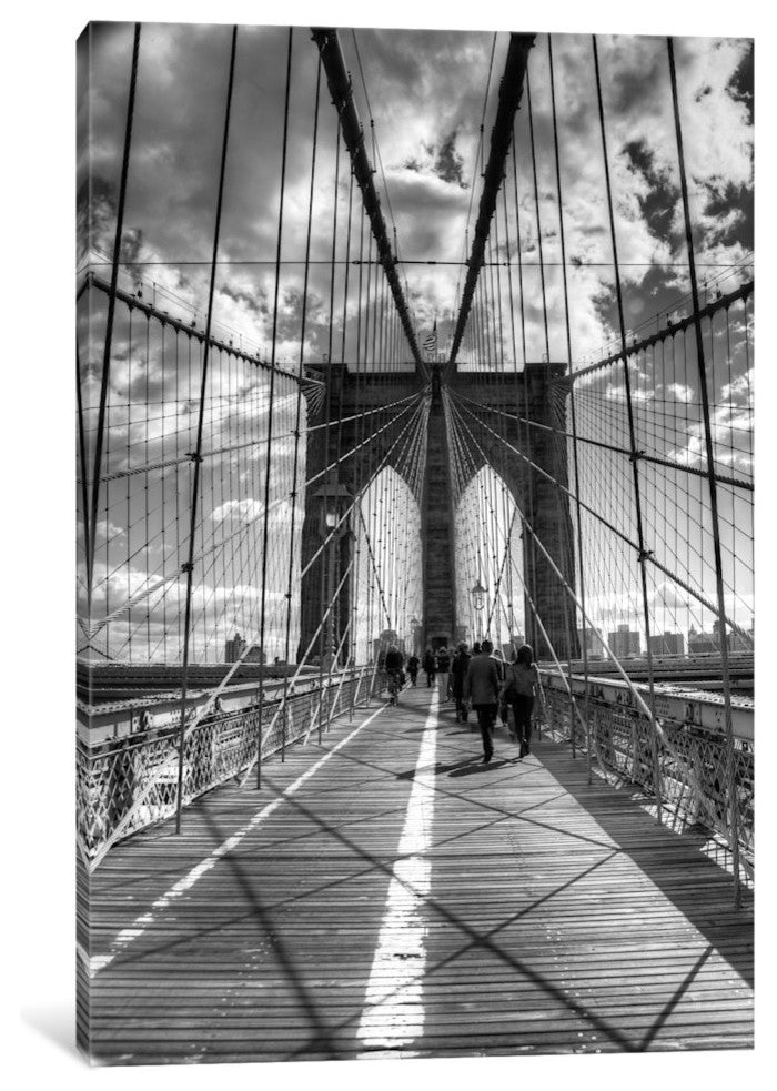 "Brooklyn Bridge II, New York City" Wrapped Canvas Print, 26x18x1.5