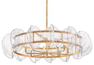 Fredrick Ramond Seraphina Large Drum Chandelier, Distressed Brass